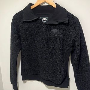 Roots Black Sherpa Quarter-zip
